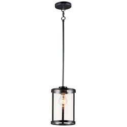 Sentinel 1-Light 6.75" Wide Black Pendant Light
