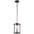 Sentinel 1-Light 6.75" Wide Black Pendant Light