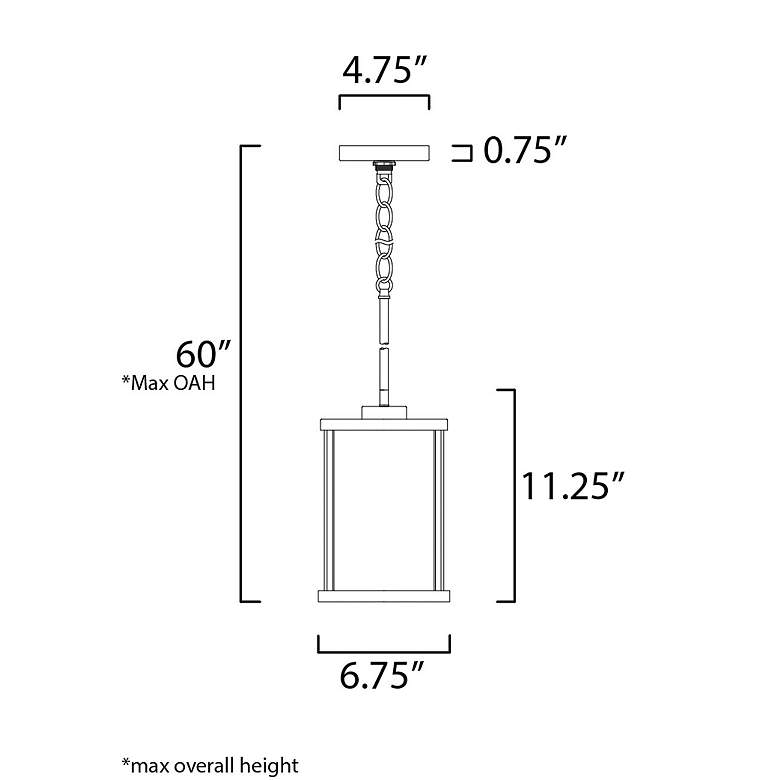 Image 2 Sentinel 1-Light 6.75" Wide Black Pendant Light more views