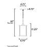 2_Sentinel 1-Light 6.75" Wide Satin Nickel Pendant Light more views