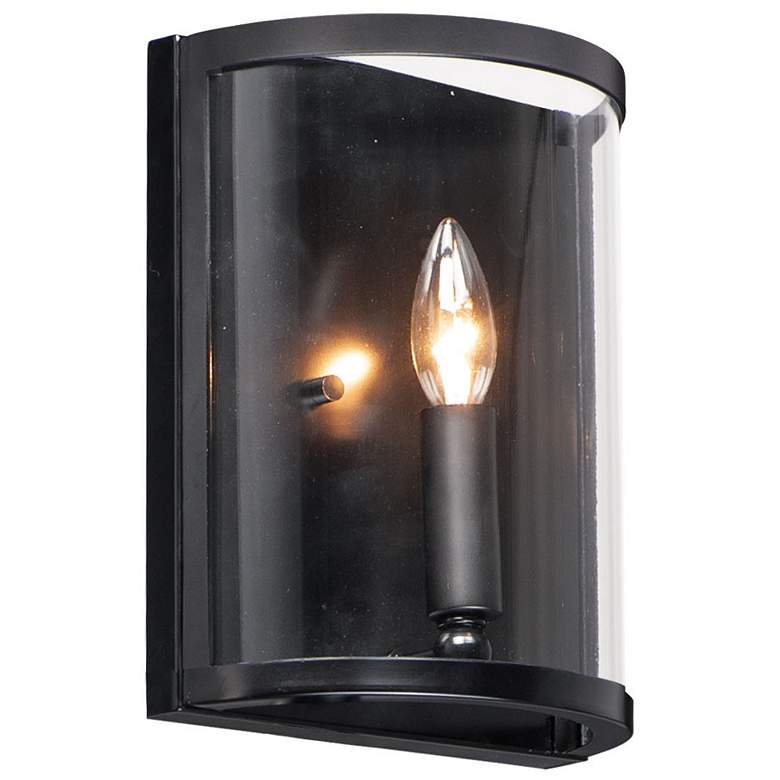 Image 1 Sentinel 1-Light  inch Wide Black Wall Sconce
