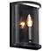 Sentinel 1-Light " Wide Black Wall Sconce
