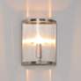 3_Sentinel 1-Light " Wide Satin Nickel Wall Sconce more views