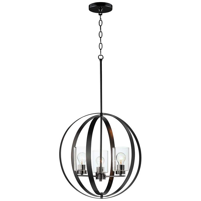 Image 1 Sentinel 3-Light 20.75" Wide Black Pendant Light