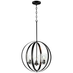 Sentinel 3-Light 20.75" Wide Black Pendant Light