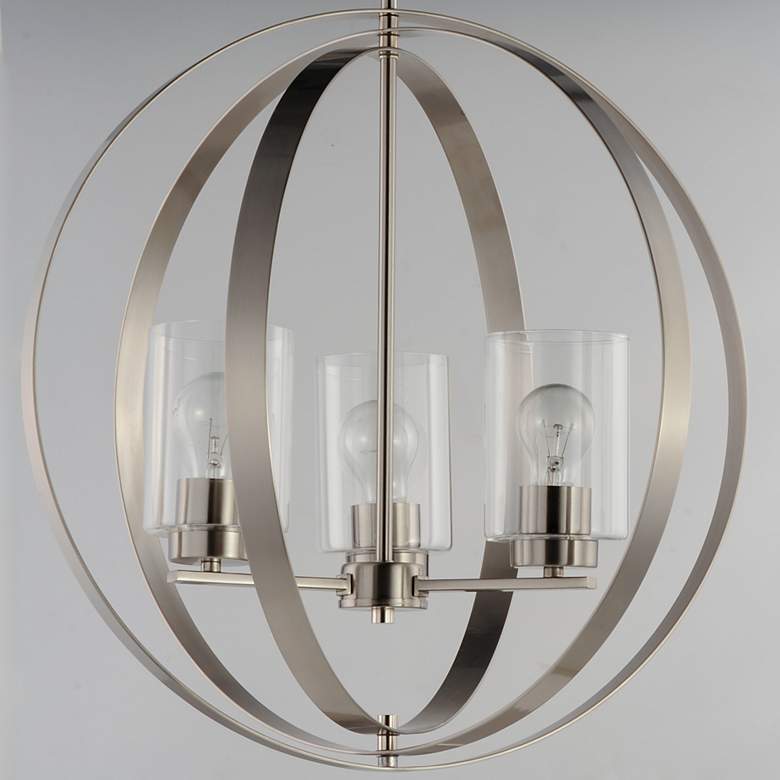 Image 4 Sentinel 3-Light 20.75" Wide Satin Nickel Pendant Light more views