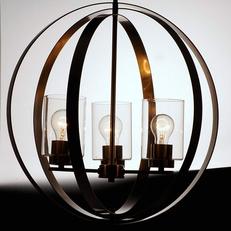 Image 5 Sentinel 3-Light 20.75" Wide Satin Nickel Pendant Light more views