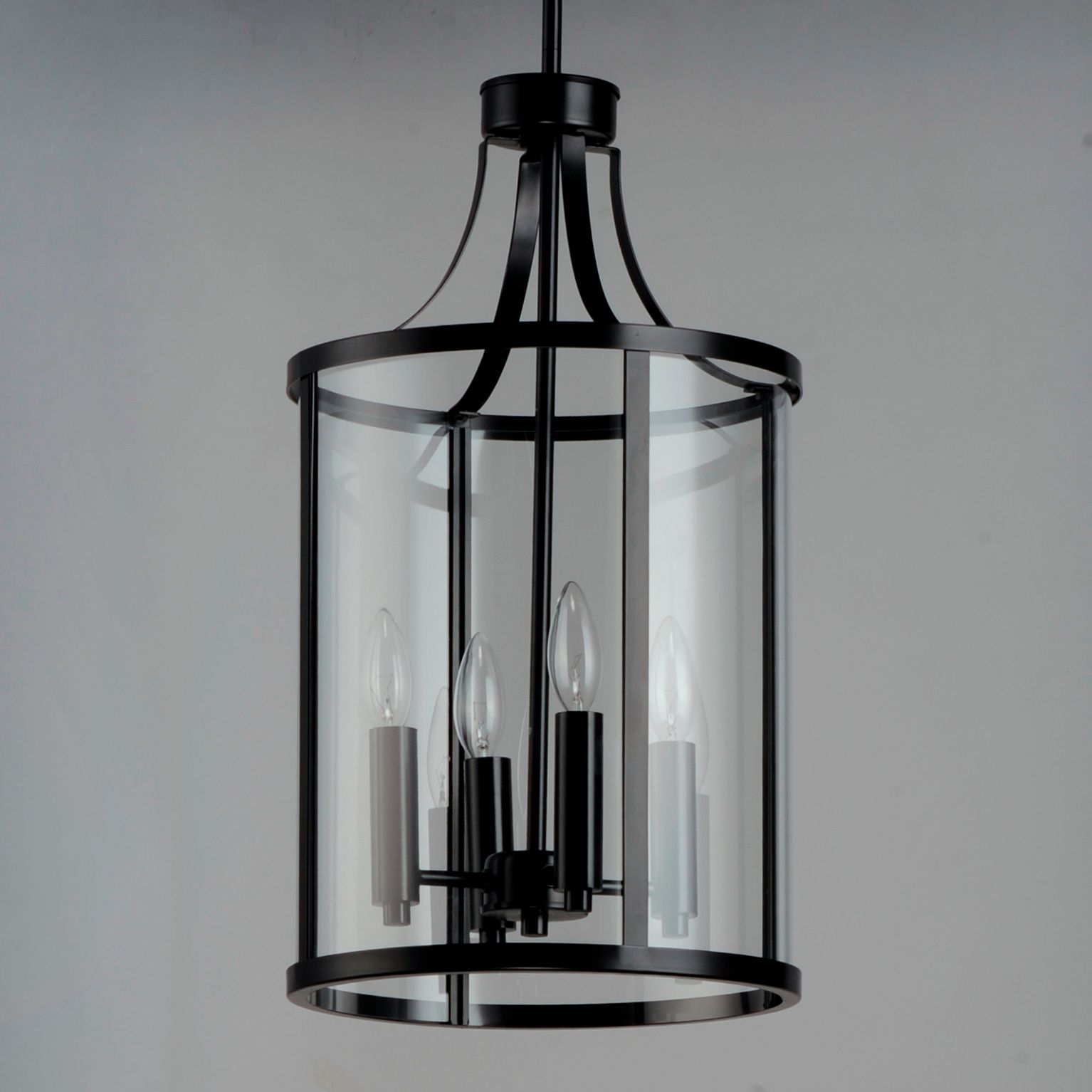 Image 2 Sentinel 4-Light 12" Wide Black Pendant Light more views