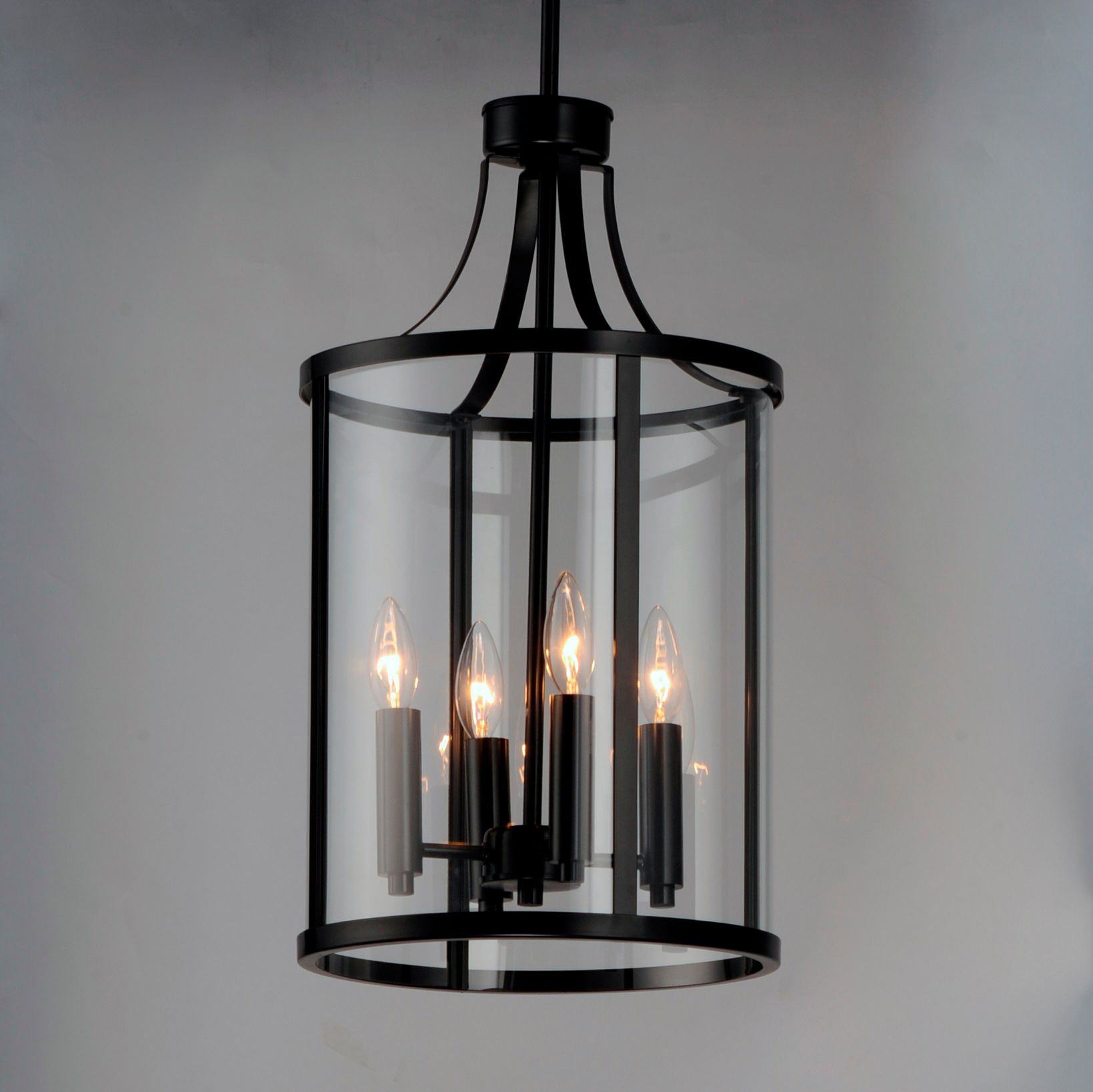 Image 3 Sentinel 4-Light 12" Wide Black Pendant Light more views