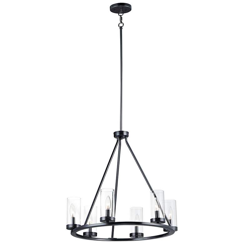 Image 1 Sentinel 6-Light 24" Wide Black Chandelier