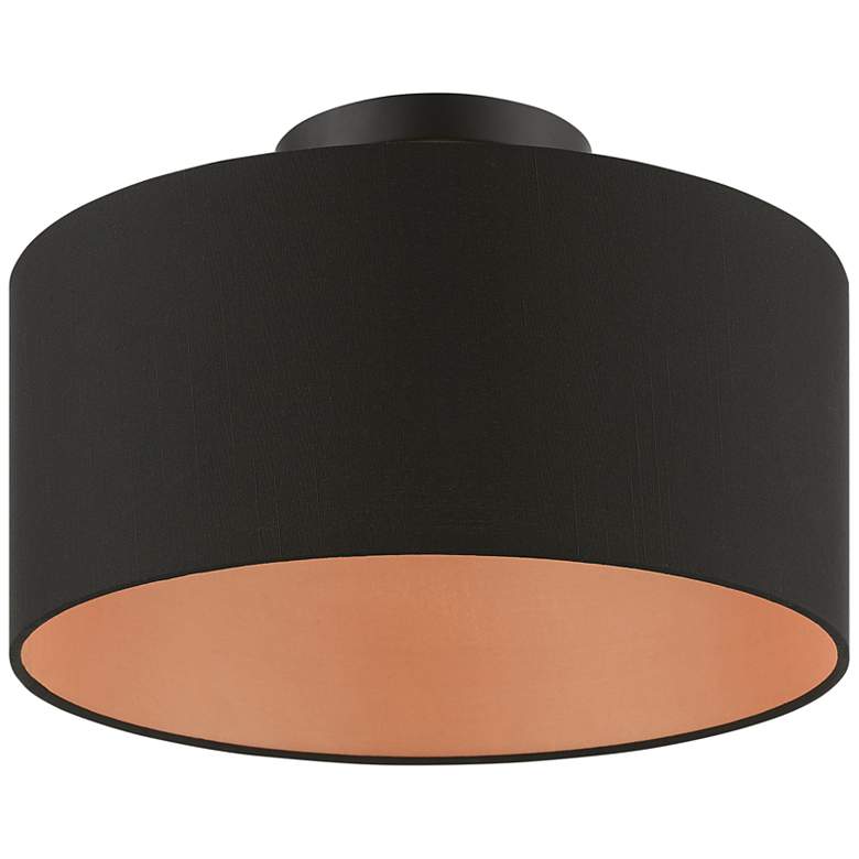 Image 3 Sentosa 13" Wide Black Drum Ceiling Light