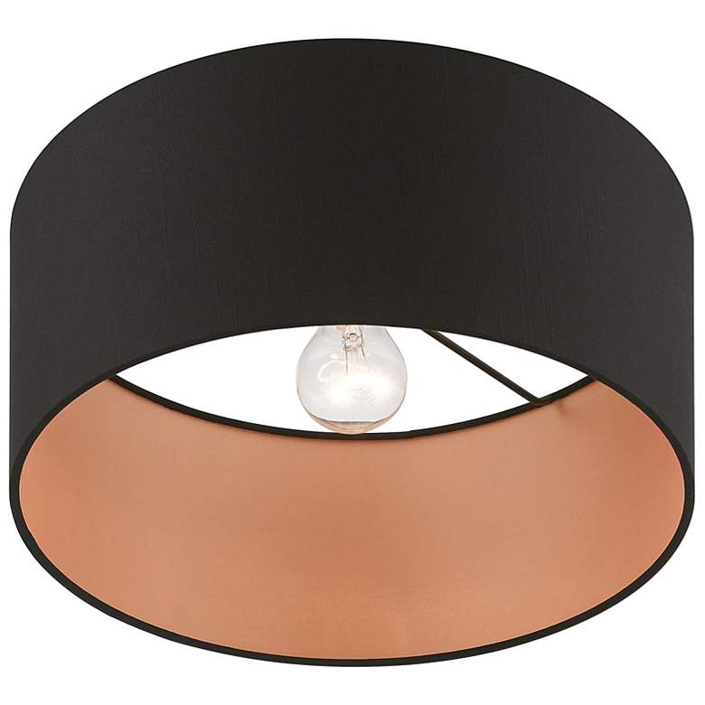 Image 6 Sentosa 13" Wide Black Drum Ceiling Light more views