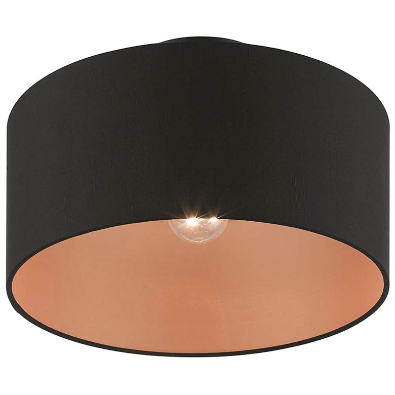 Image 7 Sentosa 13" Wide Black Drum Ceiling Light more views