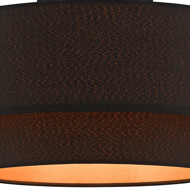 Image 4 Sentosa 15" Wide Black 2-Tier Drum Ceiling Light more views