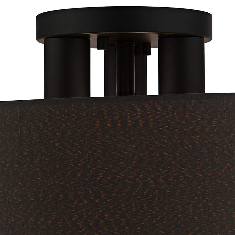 Image 6 Sentosa 15" Wide Black 2-Tier Drum Ceiling Light more views