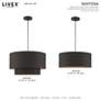 4_Sentosa 18" Wide Black Drum Pendant Light more views