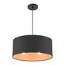 Sentosa 18" Wide Black Drum Pendant Light in scene
