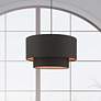 2_Sentosa 20" Wide Black Double Drum 3-Light Pendant
