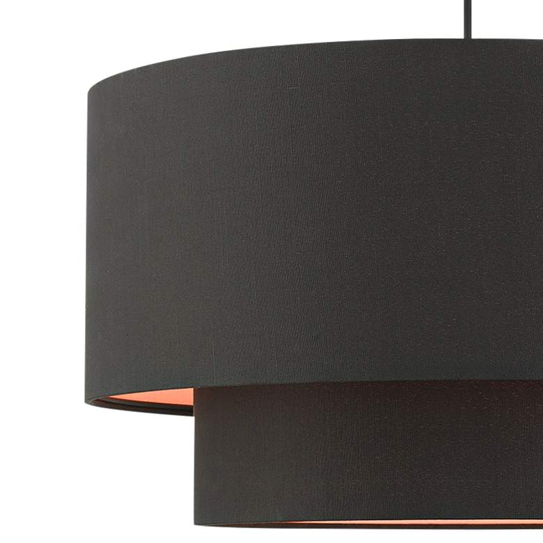 Image 4 Sentosa 20" Wide Black Double Drum 3-Light Pendant more views