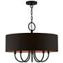 3_Sentosa 23" Wide Black 5-Light Drum Pendant