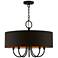 Sentosa 23" Wide Black 5-Light Drum Pendant
