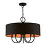 4_Sentosa 23" Wide Black 5-Light Drum Pendant more views