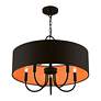 6_Sentosa 23" Wide Black 5-Light Drum Pendant more views