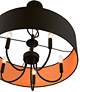 7_Sentosa 23" Wide Black 5-Light Drum Pendant more views