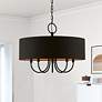 Sentosa 23" Wide Black 5-Light Drum Pendant in scene