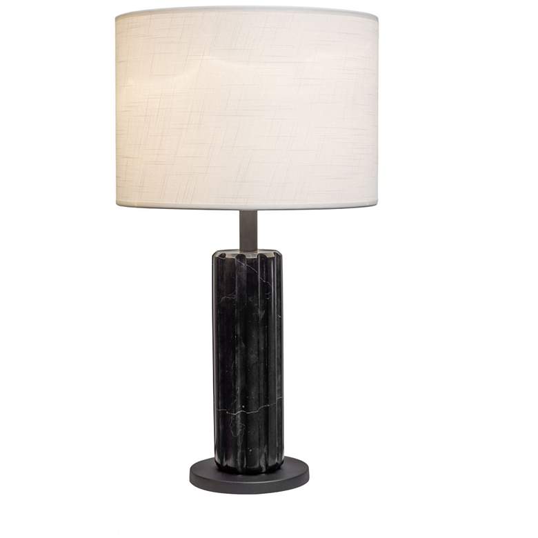 Image 1 Sentu 1-Lt Table Lamp - Matte Black/Black Marble