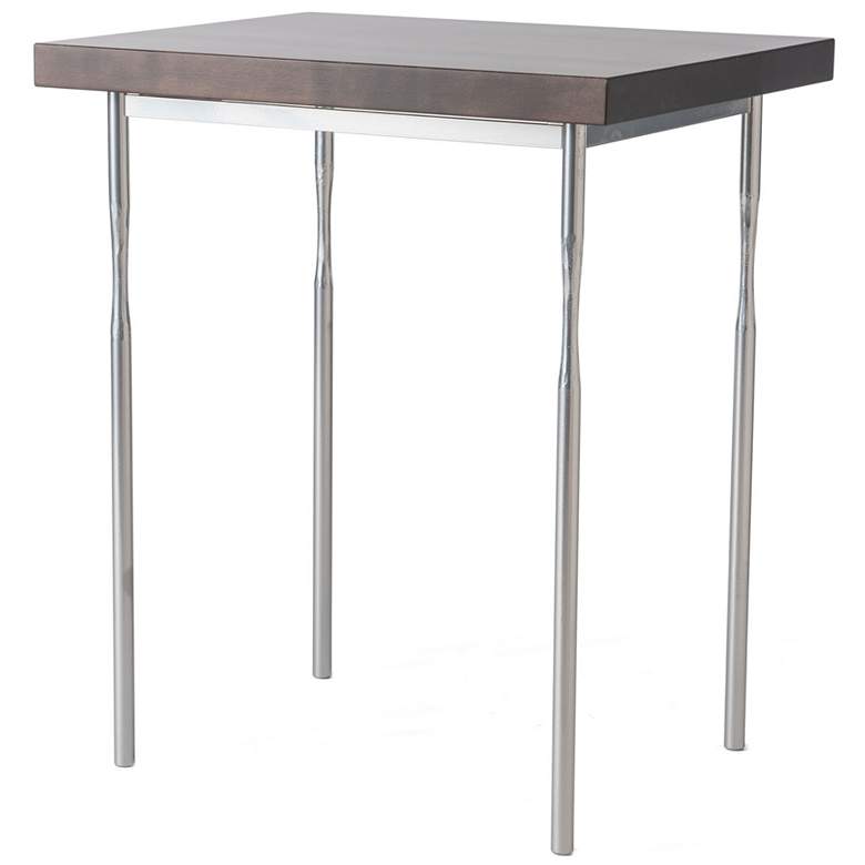 Image 1 Senza 26.1" Sterling Side Table With Espresso Maple Wood Top