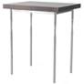 Senza 26.1" Sterling Side Table With Espresso Maple Wood Top