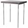 Senza 26.1" Sterling Side Table With Espresso Maple Wood Top
