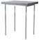 Senza 26.1" Sterling Side Table With Grey Maple Wood Top