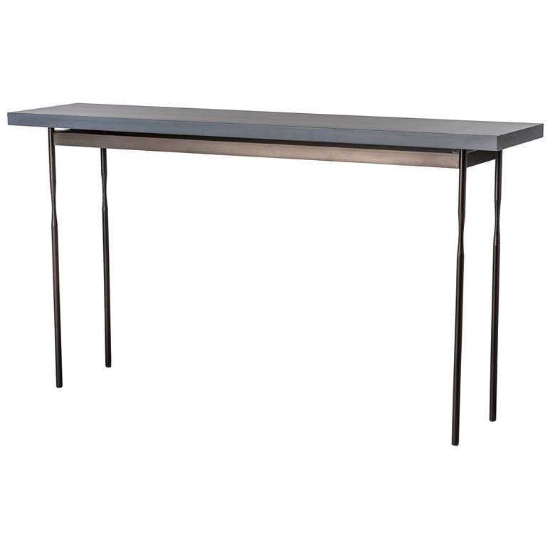 Image 1 Senza 32.7" Dark Smoke Console Table With Grey Maple Wood Top