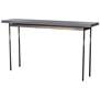 Senza 32.7" Dark Smoke Console Table With Grey Maple Wood Top