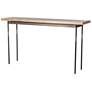 Senza 32.7" Dark Smoke Console Table With Natural Maple Wood Top