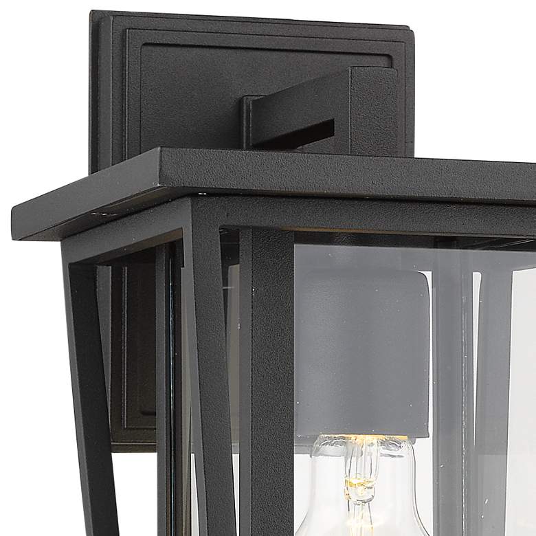 Image 2 Seoul 11 1/2" High Black Outdoor Wall Light more views