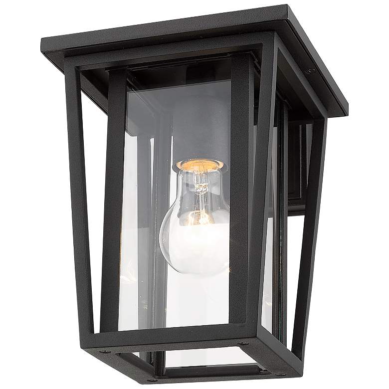 Image 3 Seoul 11 1/2" High Black Outdoor Wall Light more views