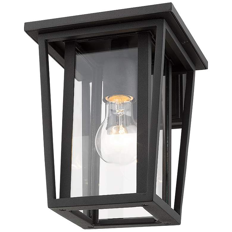 Image 3 Seoul 11 1/2 inch High Black Outdoor Wall Light more views