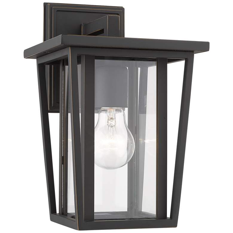 Image 1 Seoul 11 1/2" High Oil-Rubbed Bronze Outdoor Wall Light