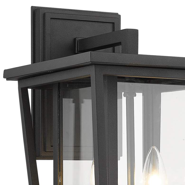 Image 2 Seoul 14 3/4" High Black Outdoor Wall Light more views