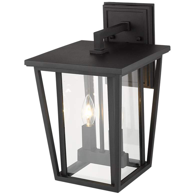 Image 4 Seoul 14 3/4" High Black Outdoor Wall Light more views