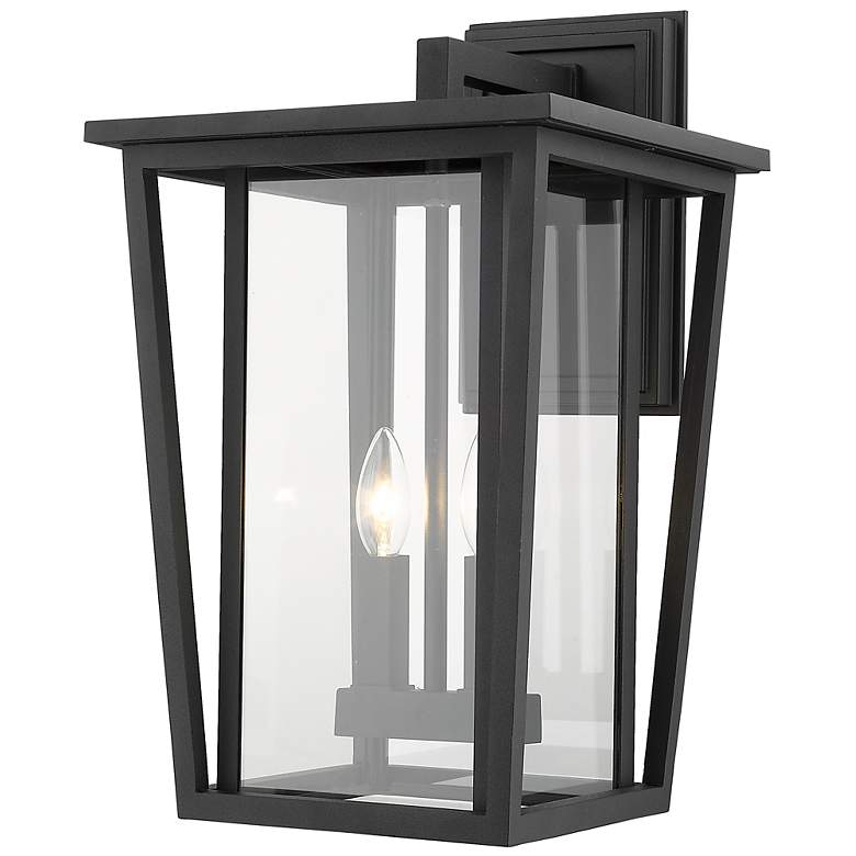 Image 2 Seoul 18 3/4" High Black Outdoor Wall Light