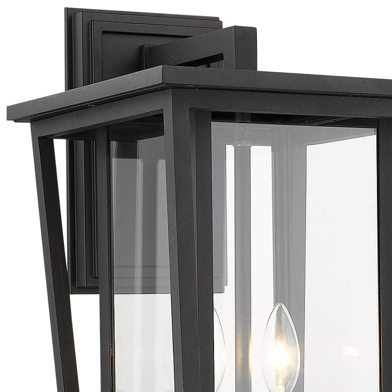 Image 3 Seoul 18 3/4 inch High Black Outdoor Wall Light more views