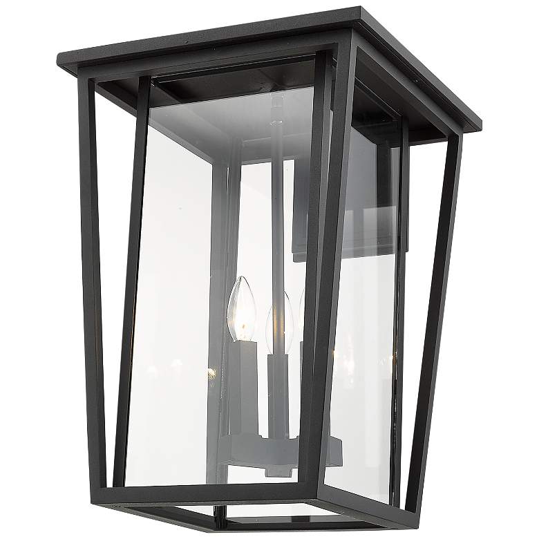 Image 3 Seoul 22 3/4" High Black Outdoor Wall Light more views