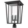 4_Seoul 23 3/4"H Oil-Rubbed Bronze 3-Light Outdoor Post Light more views