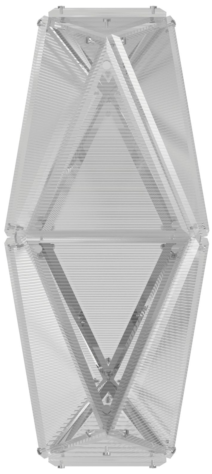 Seoul 24"H Geometric LED Wall Sconce in Chrome