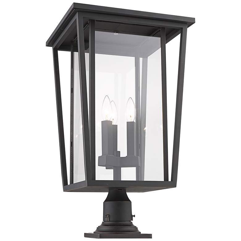 Image 1 Seoul 25 3/4" High Oil-Rubbed Bronze Outdoor Pier Light