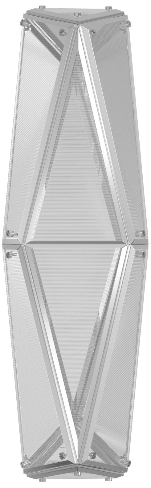 Seoul 36"H Geometric LED Wall Sconce in Chrome